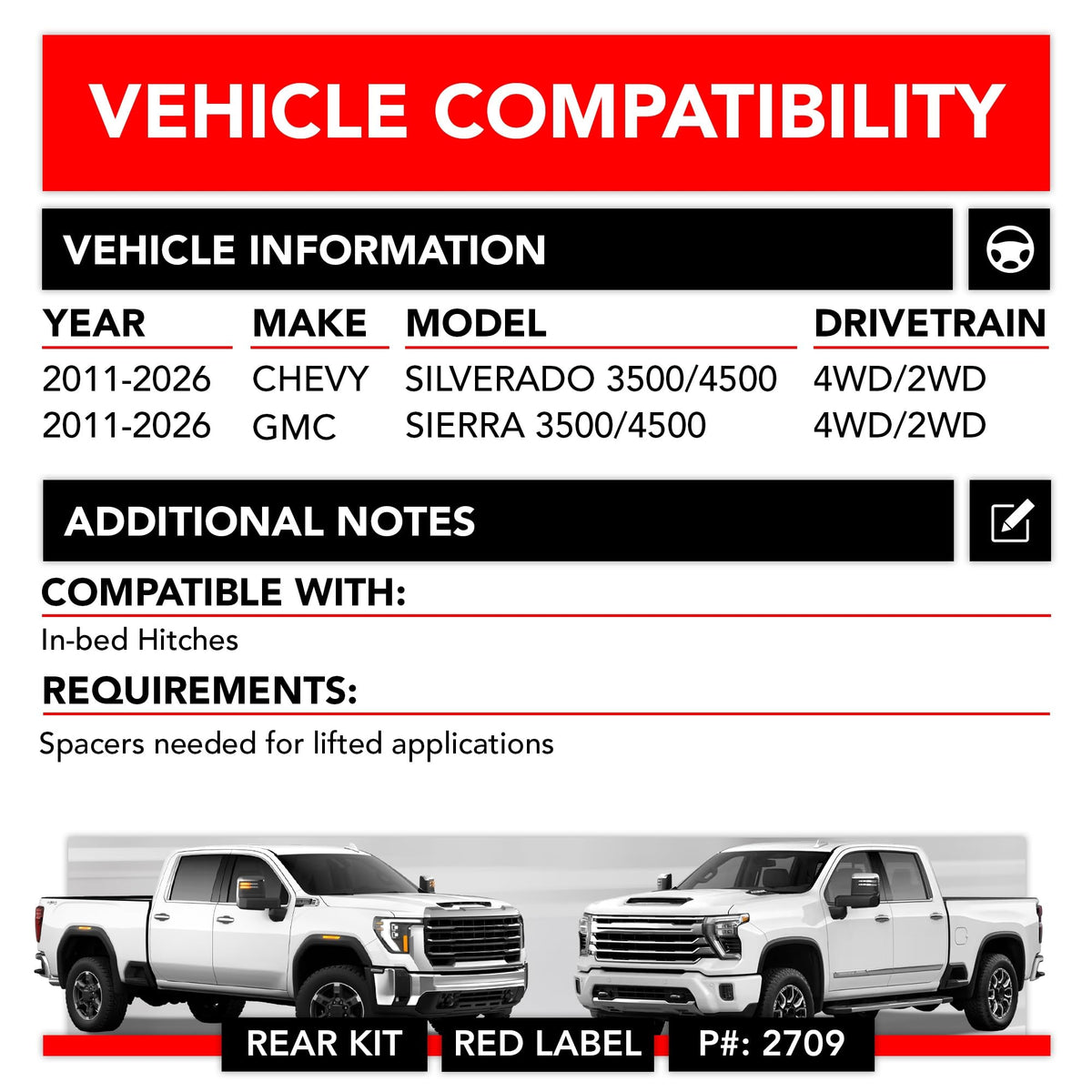 FIRESTONE 2709 CHEVY/GMC HD 2500/3500 - RED LABEL