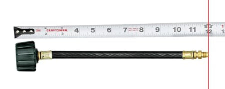 FLAME KING 100575-12 12-inch Pigtail Hose Connectors, 1/4 Male Inverted FLARE (NOT NPT) ...