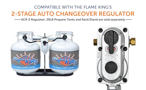 FLAME KING E15INPT 15-inch Pigtail Hose Connectors, 1/4 Male Inverted Flare (NOT NPT) ...