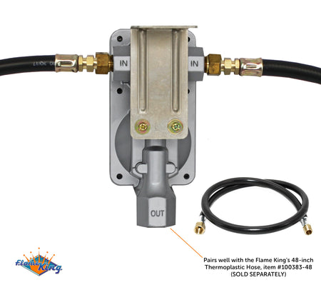 FLAME KING KT12ACR-2 () 2-Stage Auto Changeover LP Propane Gas Regulator With Two 12 Inc...