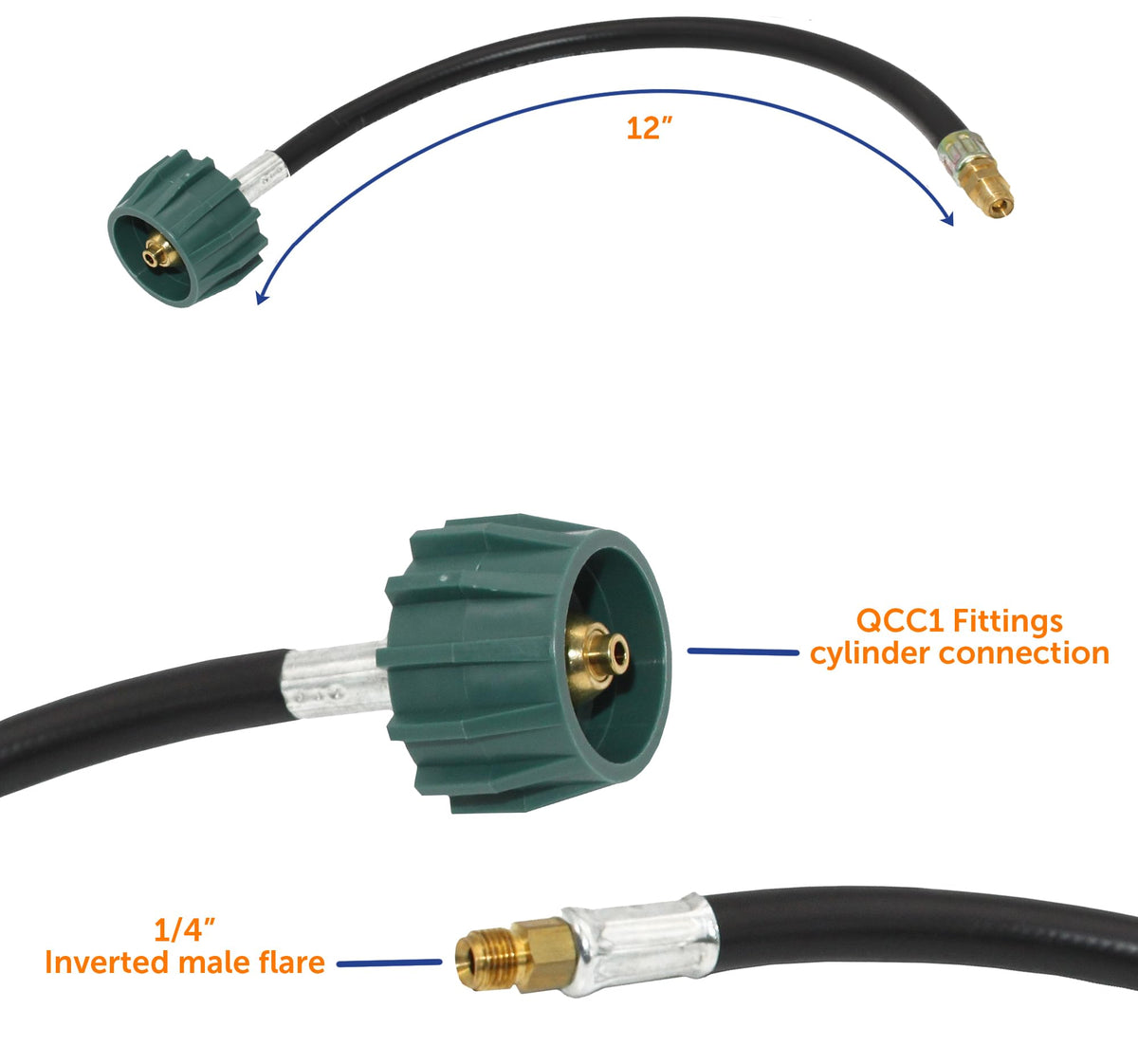 FLAME KING KT12ACR6 KIT LP YSN AUTO REGULATOR W/PIGTAIL