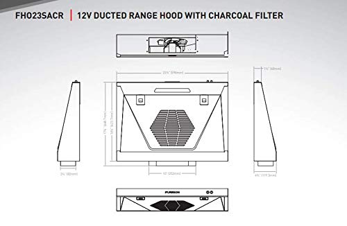 FURRION LLC 2021123573 12V RANGE HOOD BLACK