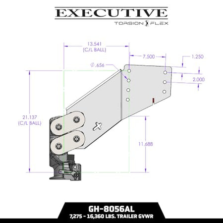 GEN-Y HITCH GH8056AL EXECUTIVE TORSION-FLEX AUTO LATCH R