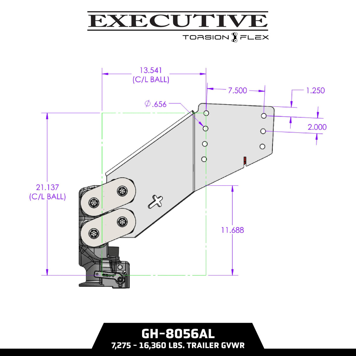 GEN-Y HITCH GH8056AL EXECUTIVE TORSION-FLEX AUTO LATCH R