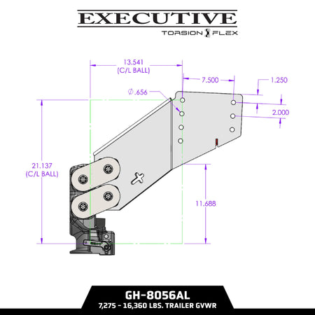 GEN-Y HITCH GH8056AL EXECUTIVE TORSION-FLEX AUTO LATCH R