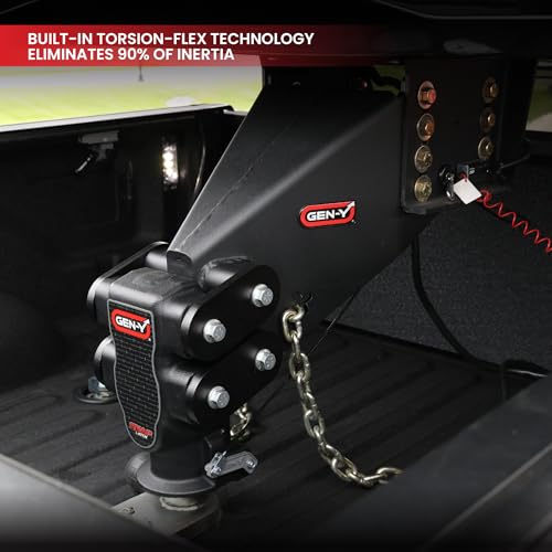 GEN-Y HITCH GH-8076AL Rhino Fifth Wheel Pin Box with Gooseneck SnapLatch Coupler | 3,500-...