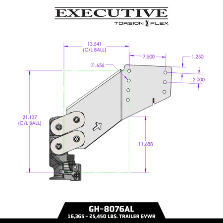 GEN-Y HITCH GH-8076AL Rhino Fifth Wheel Pin Box with Gooseneck SnapLatch Coupler | 3,500-...