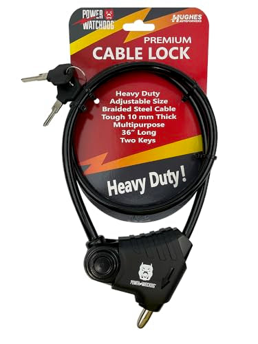 HUGHES AUTO ADJLOCK Power Watchdog , 36in Adjustable Heavy Duty Lock, 2 Keys Included RV & Camper