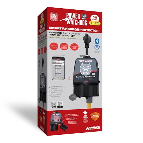HUGHES AUTO PWD30EPOW Power Watchdog Smart RV Surge Protector, 30A, WiFi & Bluetooth RV & Camper