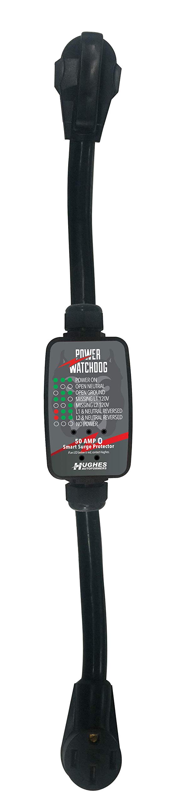 HUGHES AUTO PWD50 Power Watchdog  Smart RV Surge Protector, 50A, Bluetooth, IP65 RV & Camper