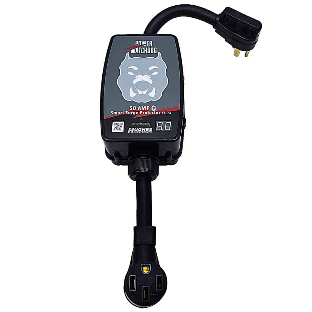 HUGHES AUTO PWD50EPO Power Watchdog Smart RV Surge Protector, 50A, Bluetooth, IP65 RV & Camper