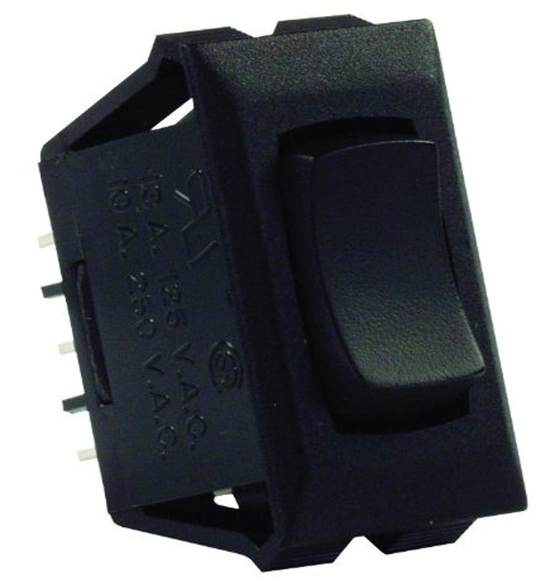JR PRODUCTS 12675 Black SPDT Mom-On/Off/Mom-On Switch RV & Camper
