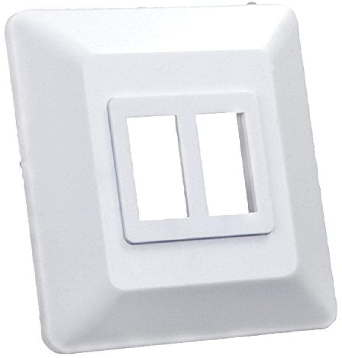JR PRODUCTS 13615 Switch Base and Face Plate - Double,White RV & Camper