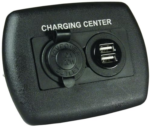 JR PRODUCTS 15095 USB CHARGNG CNTR BLACK