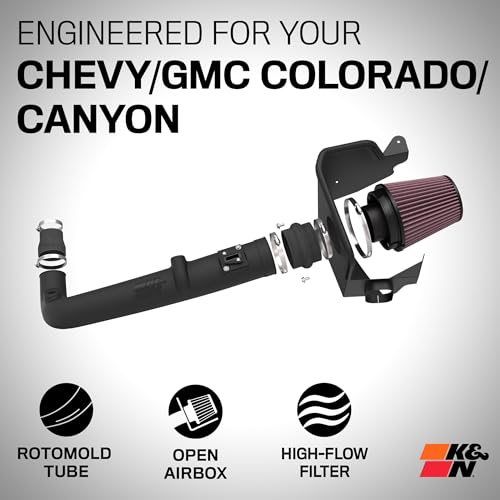 K&N K&N Cold Air Intake System: High-Flow Air Filter, Increase Performance & Towing: Compatible with