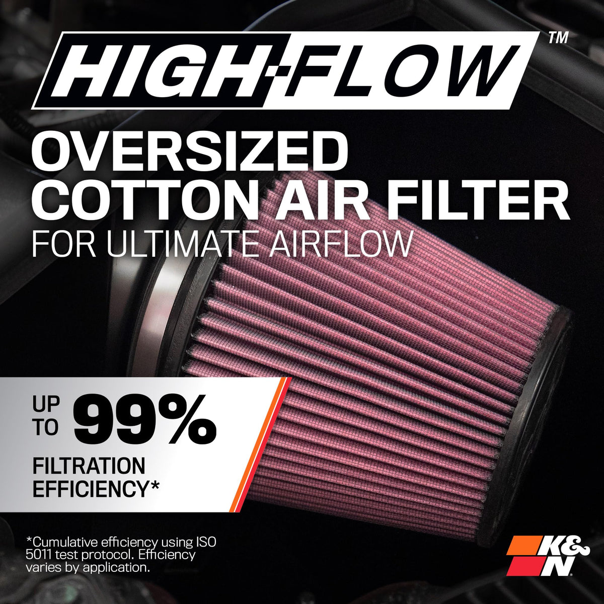 K&N K&N Cold Air Intake System: High-Flow Air Filter, Increase Performance & Towing: Compatible with