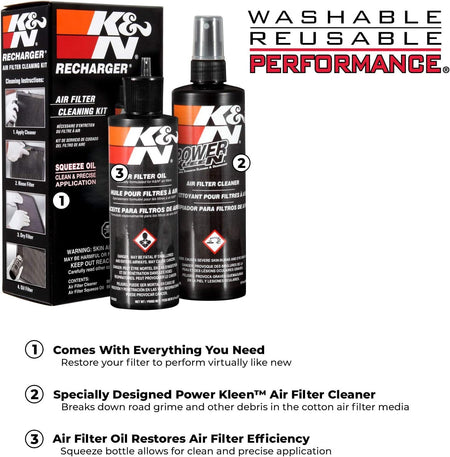 K&N FILTER 995050BK FILTER CARE SERVICE KIT - SQUEEZE B