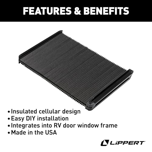 LIPPERT COMP 2025009147 Lippert Thin Shade EcoCell Snap-On RV Window Shade for Prepped Entr...