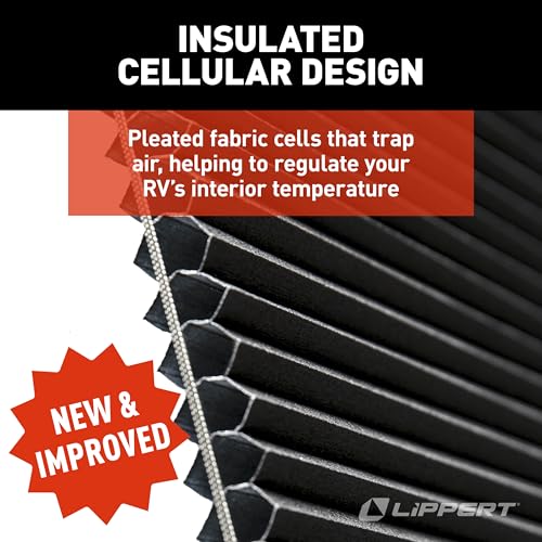 LIPPERT COMP 2025009147 Lippert Thin Shade EcoCell Snap-On RV Window Shade for Prepped Entr...