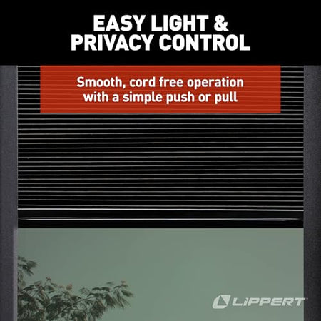 LIPPERT COMP 2025009147 Lippert Thin Shade EcoCell Snap-On RV Window Shade for Prepped Entr...