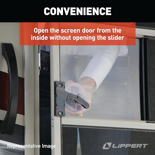 LIPPERT COMP 239061 Lippert Replacement RV Screen Door Slider Panel with Push-Down Knob...