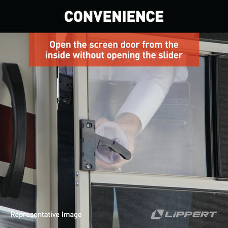 LIPPERT COMP 239061 Lippert Replacement RV Screen Door Slider Panel with Push-Down Knob...