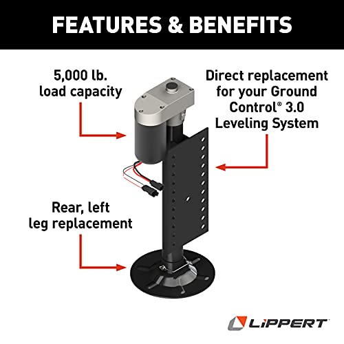 LIPPERT COMP 305339 HALL EFCT JK W/MTG PLT LFT 5000LBS