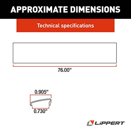 LIPPERT COMP 326192 76' SNAP TRIM SCREW COVER