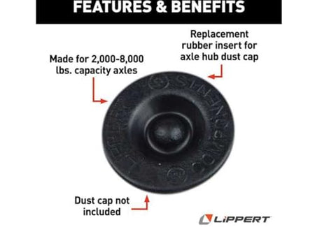 LIPPERT COMP 693722 Lippert : Rubber Insert for Lubed Dust Caps (Universal); 2000-8000#...