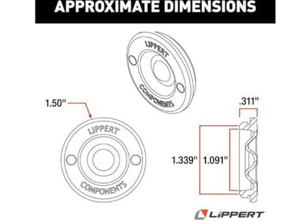 LIPPERT COMP 693722 Lippert : Rubber Insert for Lubed Dust Caps (Universal); 2000-8000#...