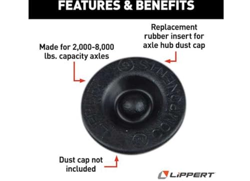 LIPPERT COMP 693722 RUBBER INSERT FOR LUBED DUST CAPS