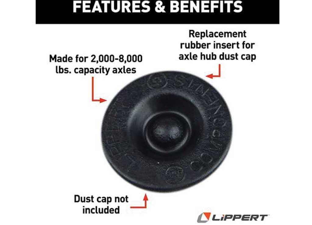 LIPPERT COMP 693722 RUBBER INSERT FOR LUBED DUST CAPS