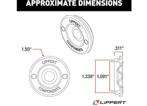 LIPPERT COMP 693722 RUBBER INSERT FOR LUBED DUST CAPS