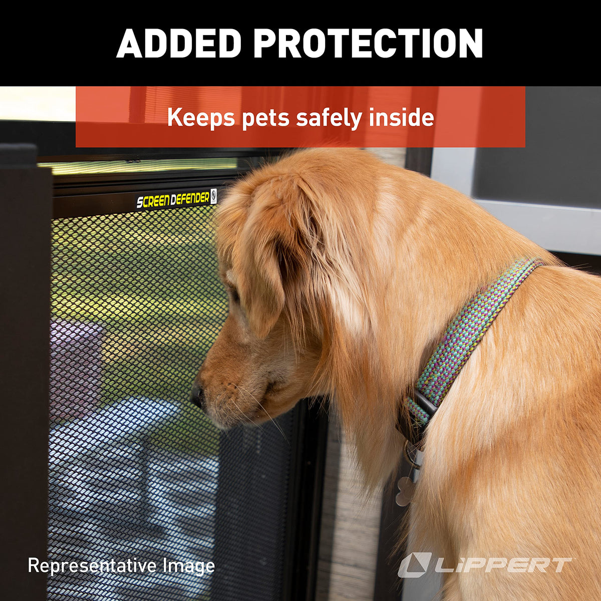 LIPPERT COMP 859794 onents  Screen Defender RV Entry Door Aluminum Screen Protector, 30...