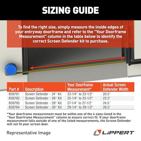 LIPPERT COMP 859794 SCREEN DEFENDER KIT 30 IN