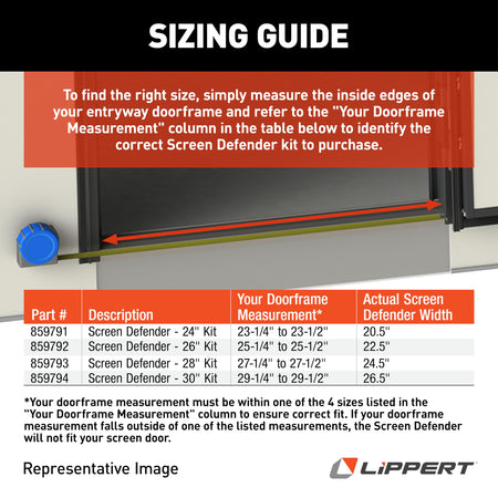 LIPPERT COMP 859794 SCREEN DEFENDER KIT 30 IN