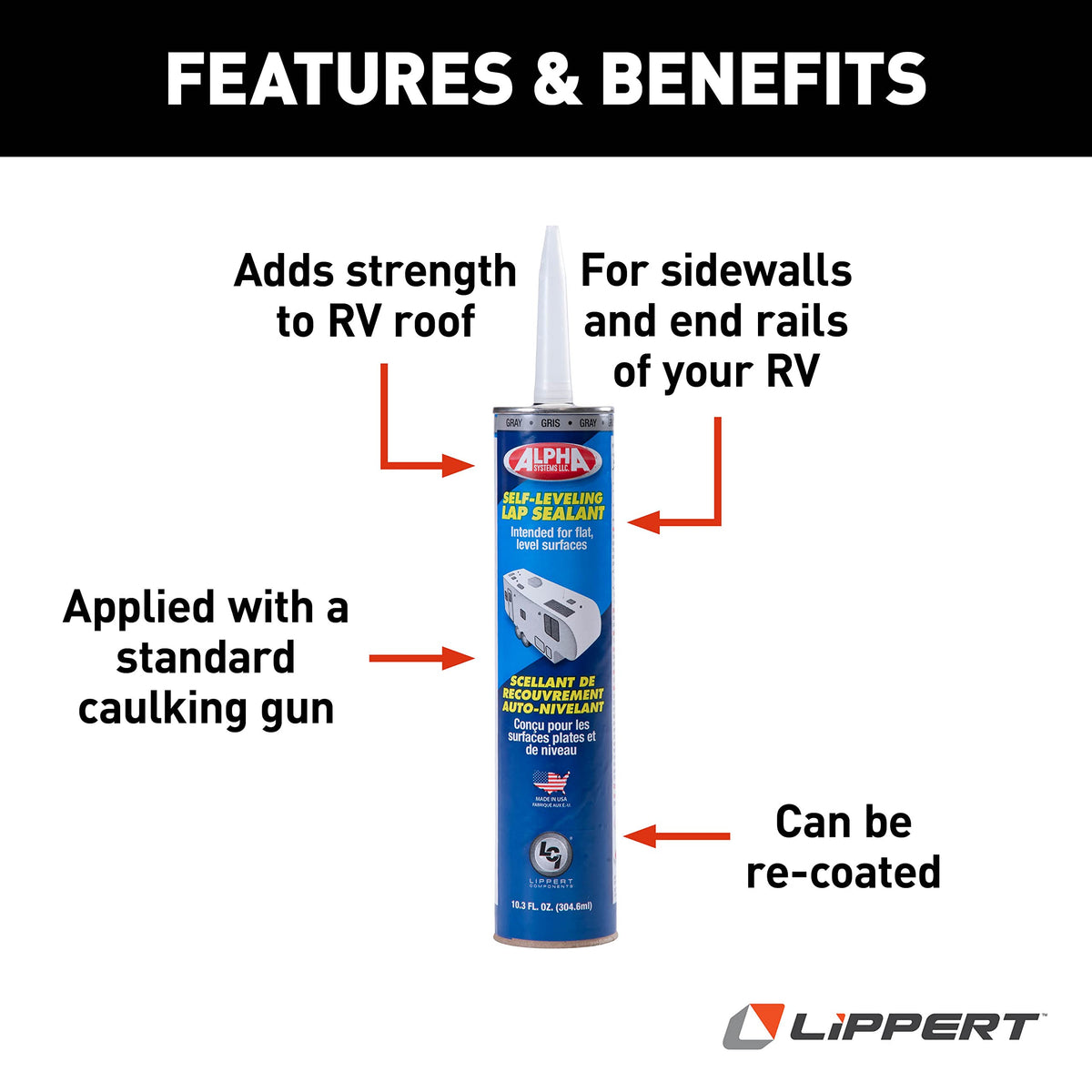 LIPPERT COMP 862147 1021 GREY LOW VOC SELF LEVEL SEAL