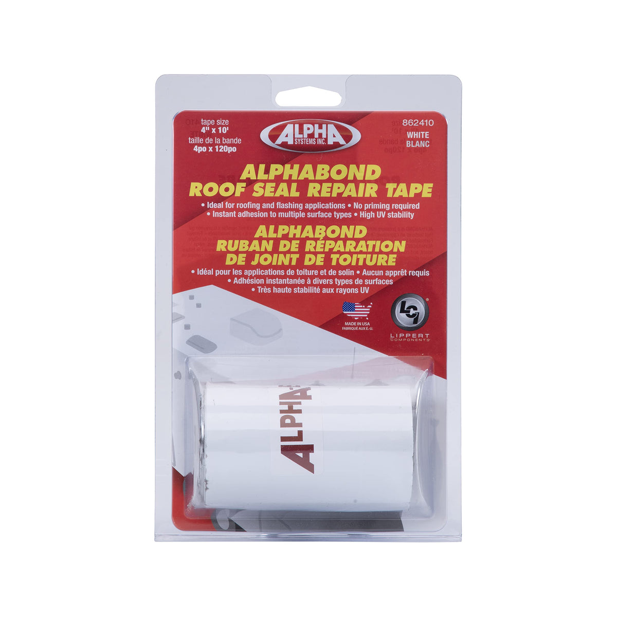 LIPPERT COMP 862410 BOND TPO TAPE 4'X10' REPAIR TAPE-WH