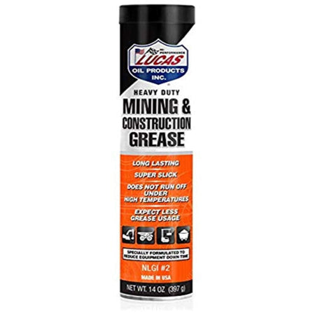 LUCAS OIL 10881-30 H/D Minng & Construction Grease/30x1/14.0 OZ Cartridge Engine & Performance