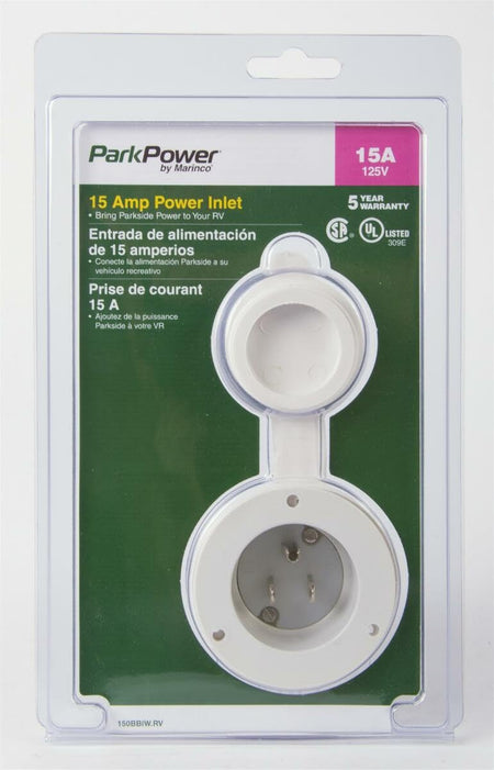 MARINCO 150BBIWRV 15A INLET WHITE