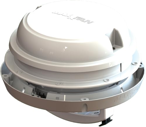MAXXAIR VENT 00-03810W 0003810W MAXXFAN DOME +6' FAN WHITE W/LED RV & Camper