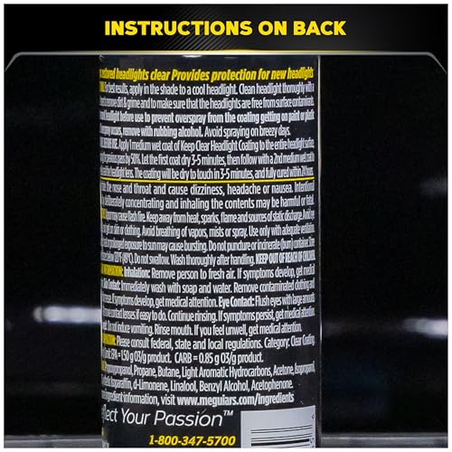 MEGUIARS WAX G17804 Meguiar's Keep Clear Headlight Coating, Maintain Like-New Clarity o...