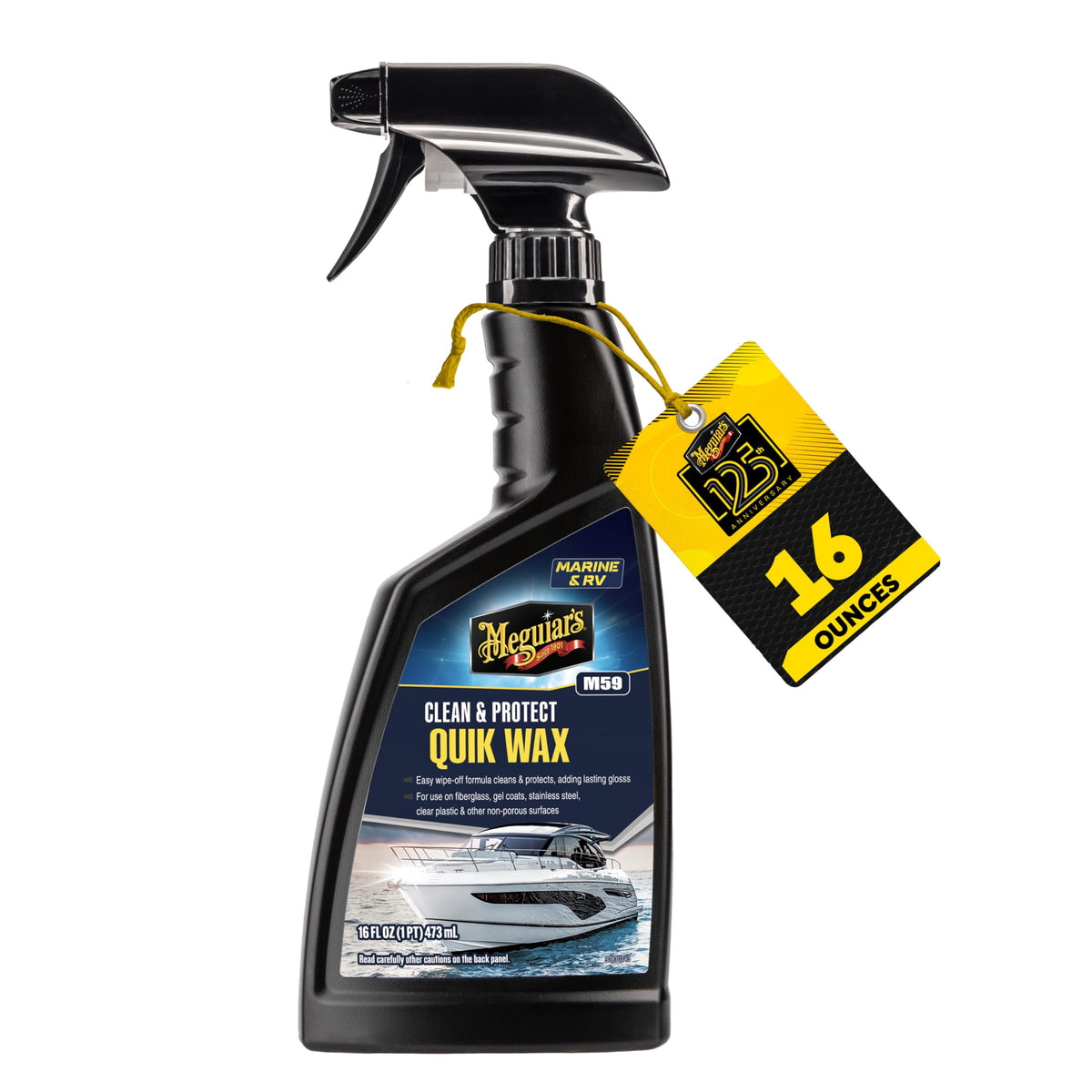MEGUIARS WAX M5916 Meguiar's Marine and RV Quik Wax Clean and Protect, Removes Water ...