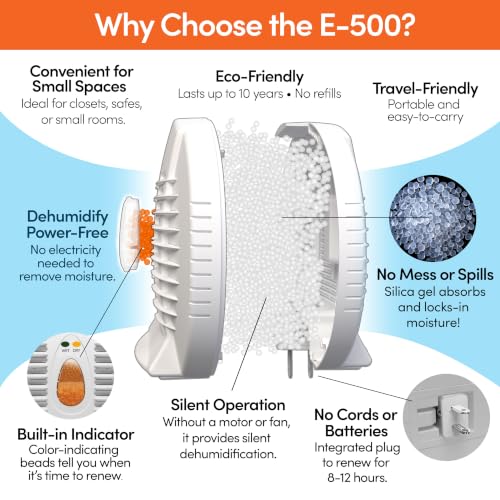 MOMENTUM E500 Eva-Dry E-500 Wireless, Portable & Powerful Mini Dehumidifier, Ener... RV & Camper