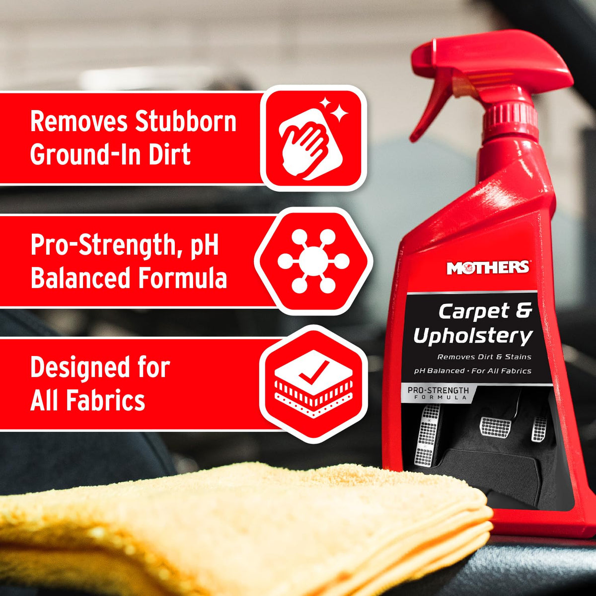 MOTHERS 05424 Carpet & Upholstery Cleaner, 24 oz. () Truck & Exterior