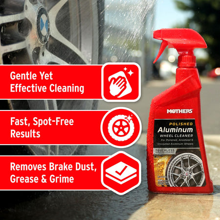 MOTHERS 06024 Polished Aluminum Wheel Cleaner, 24 oz. () Wheels & Tires