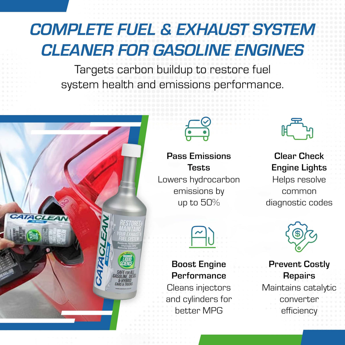 MR GASKET 120007 Cataclean Fuel & Exhaust System Cleaner for Gasoline Engines, 16 oz