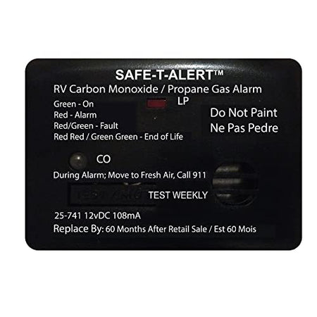 MTI INDUSTRY 25741BL MINI LP/CO ALARM SURF BLK