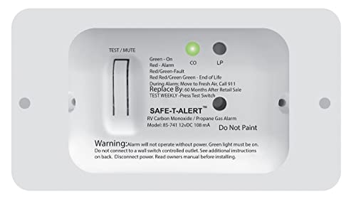 MTI INDUSTRY 85-741-WT-TR Safe-T-Alert 85 Series Carbon Monoxide Propane Gas Alarm - 12V - Wh...