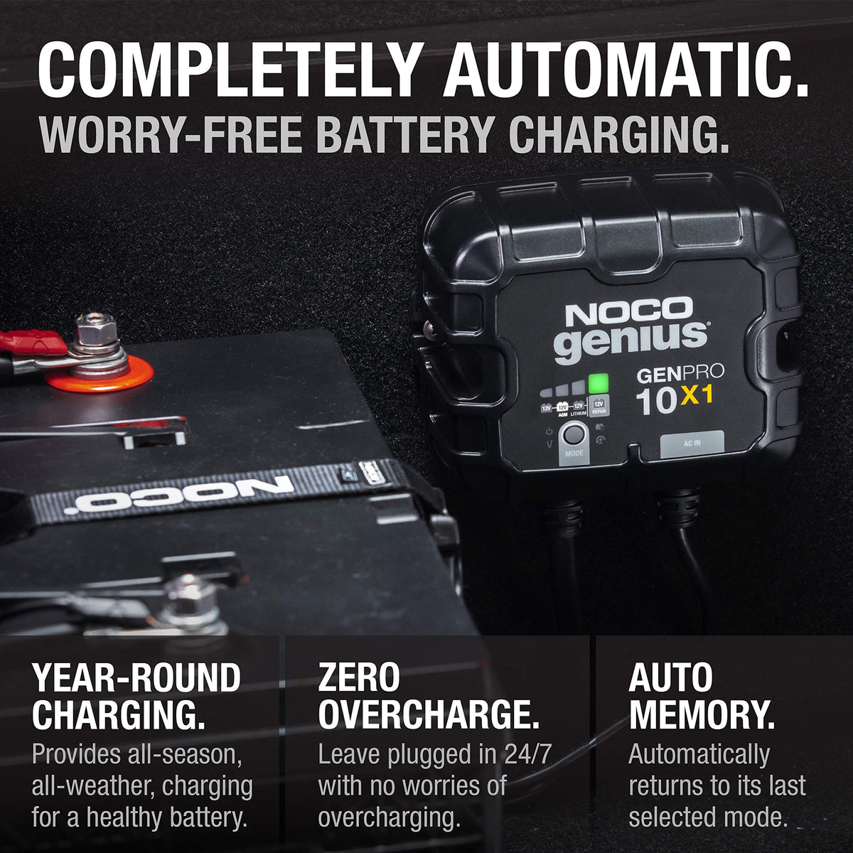 NOCO GENPRO10X1 1-BANK 10A ONBOARD BATTERY CHARGER